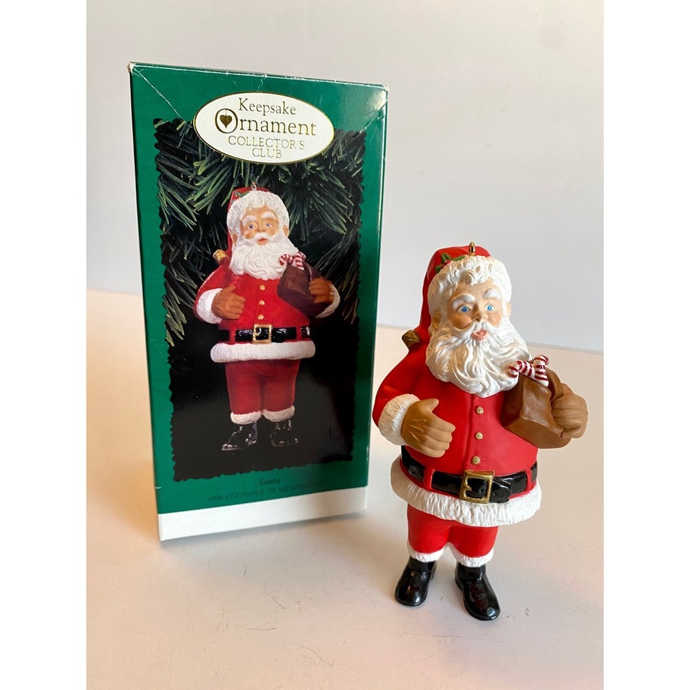 1996 Hallmark Keepsake Ornament Collector Club Santa Candy Canes Bob Siedler